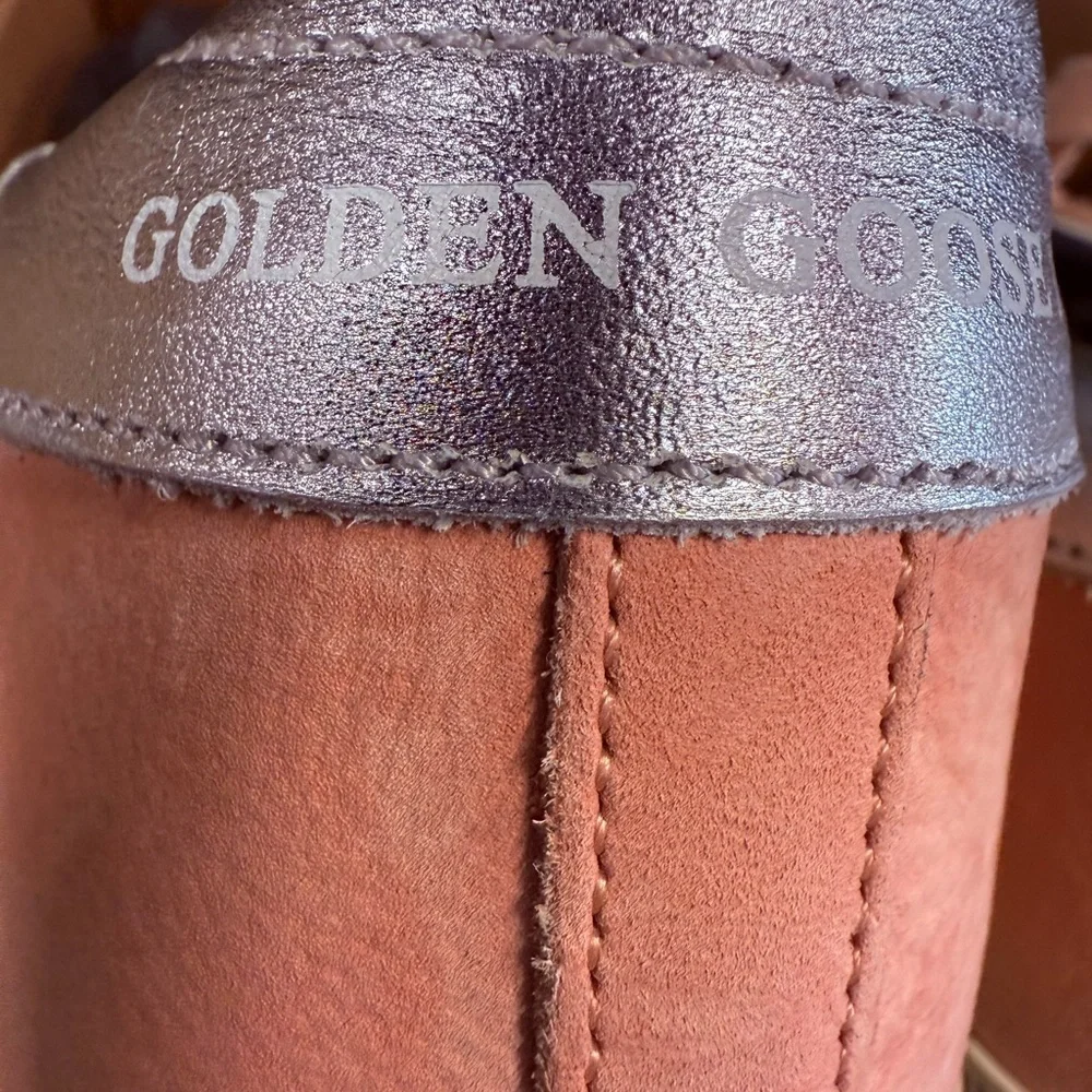 Golden Goose sz 7B Pink and Silver Sneakers NEW with Box - Picture 13 of 16